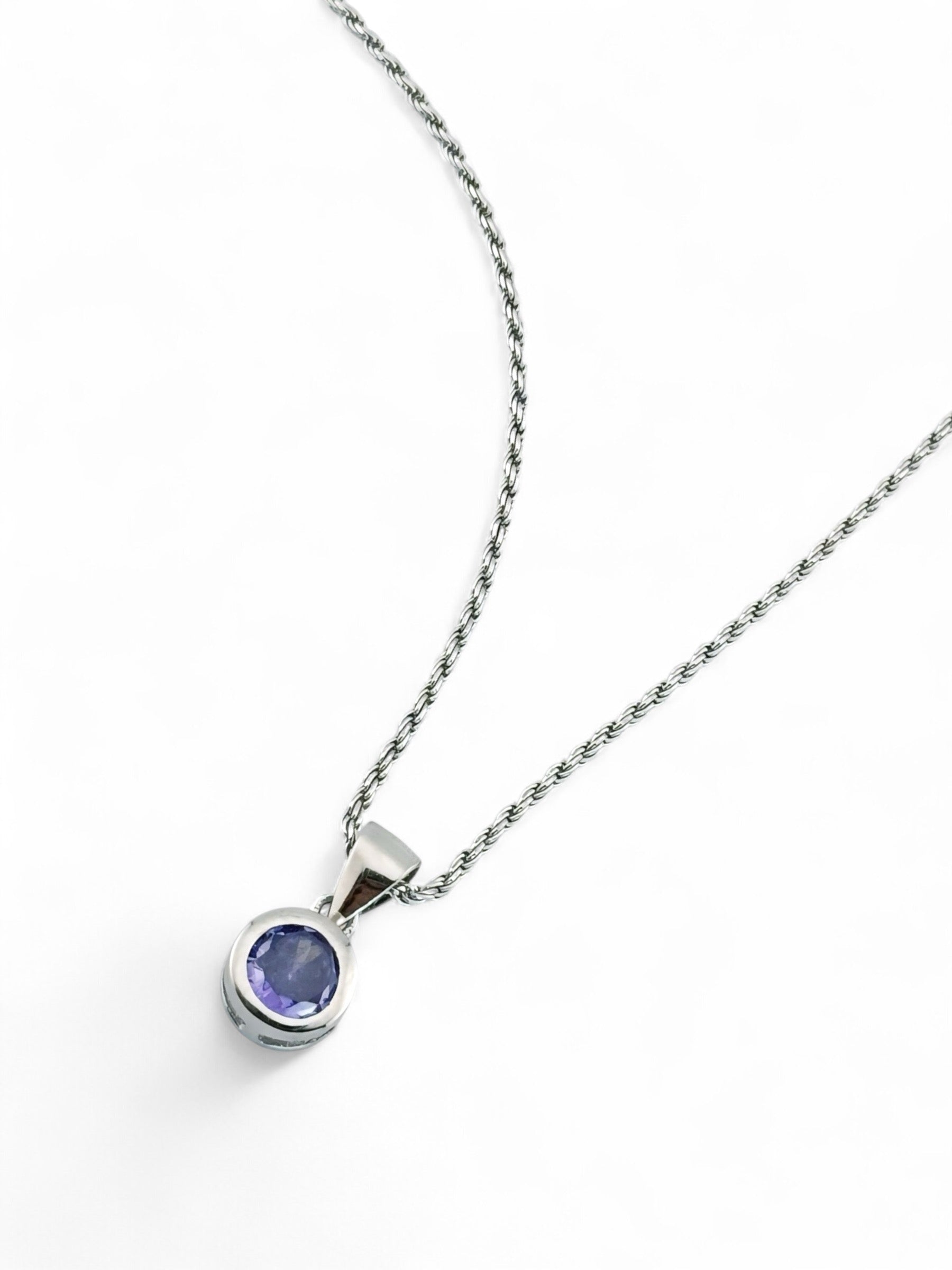 Bezel Dangling Chain Necklace - Zilara Store
