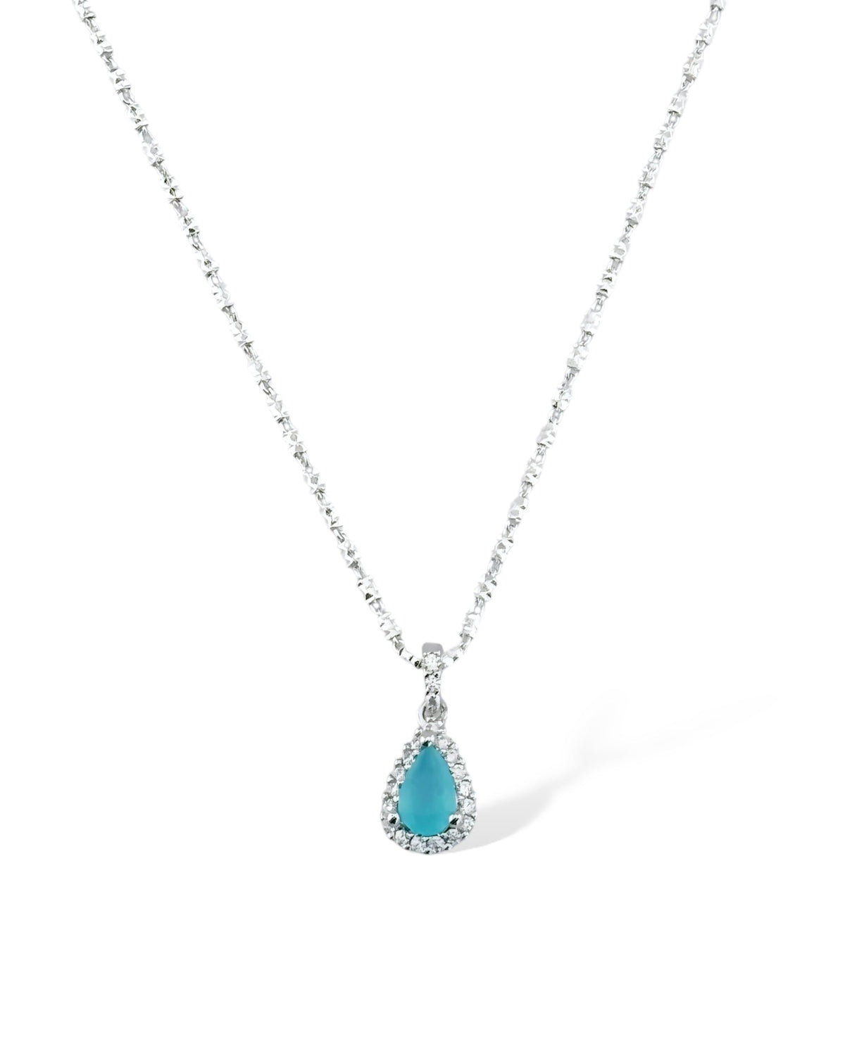 Pear Halo Collier Chain Necklace (Pastel) - Zilara Store