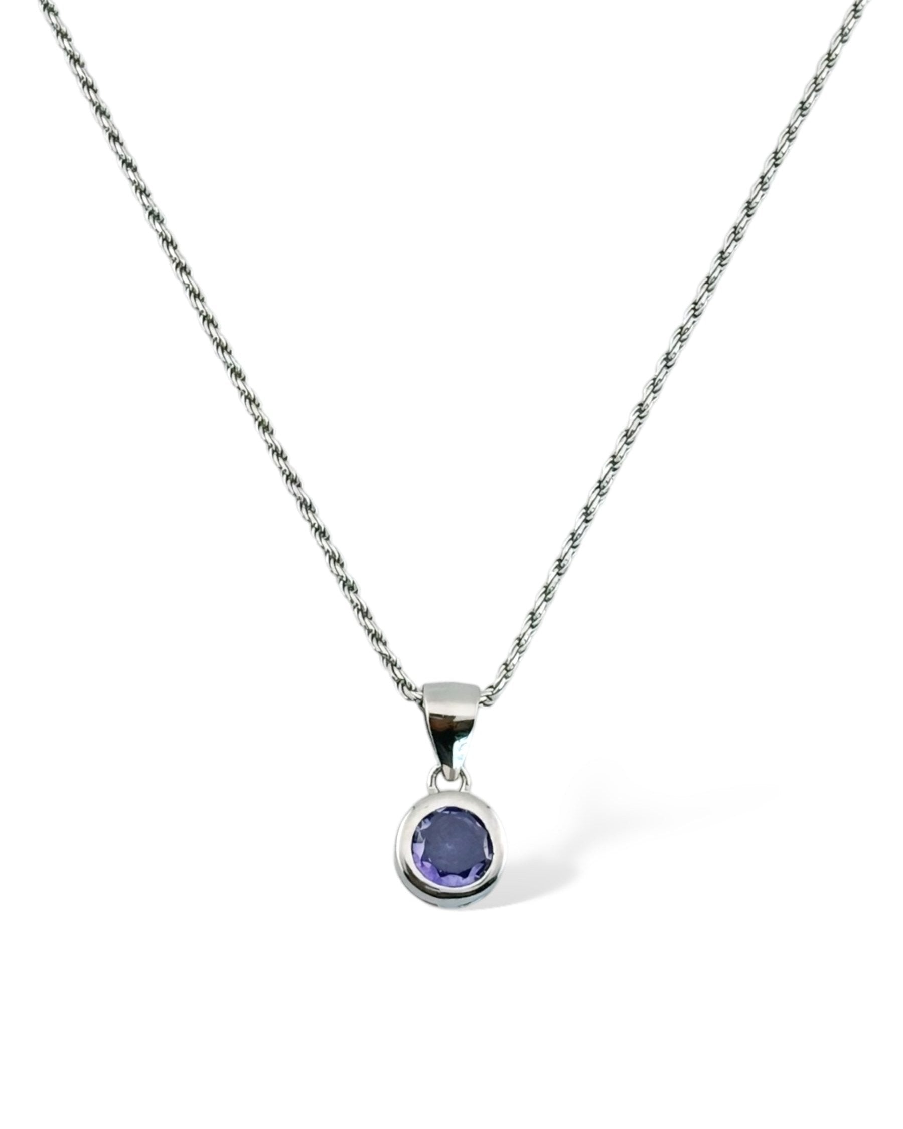 Bezel Dangling Chain Necklace - Zilara Store