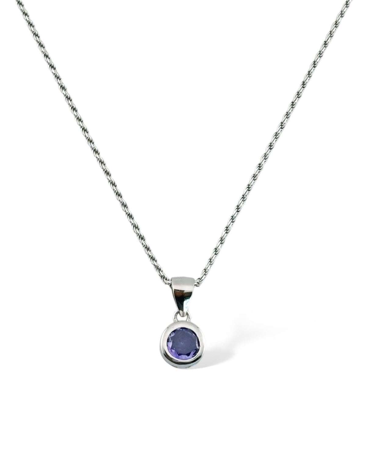 Bezel Dangling Chain Necklace - Zilara Store