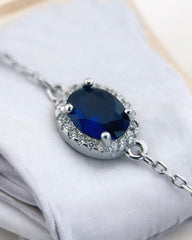 Zilara Gem Pave Deep Hang Bracelet (Blue) - Zilara Store