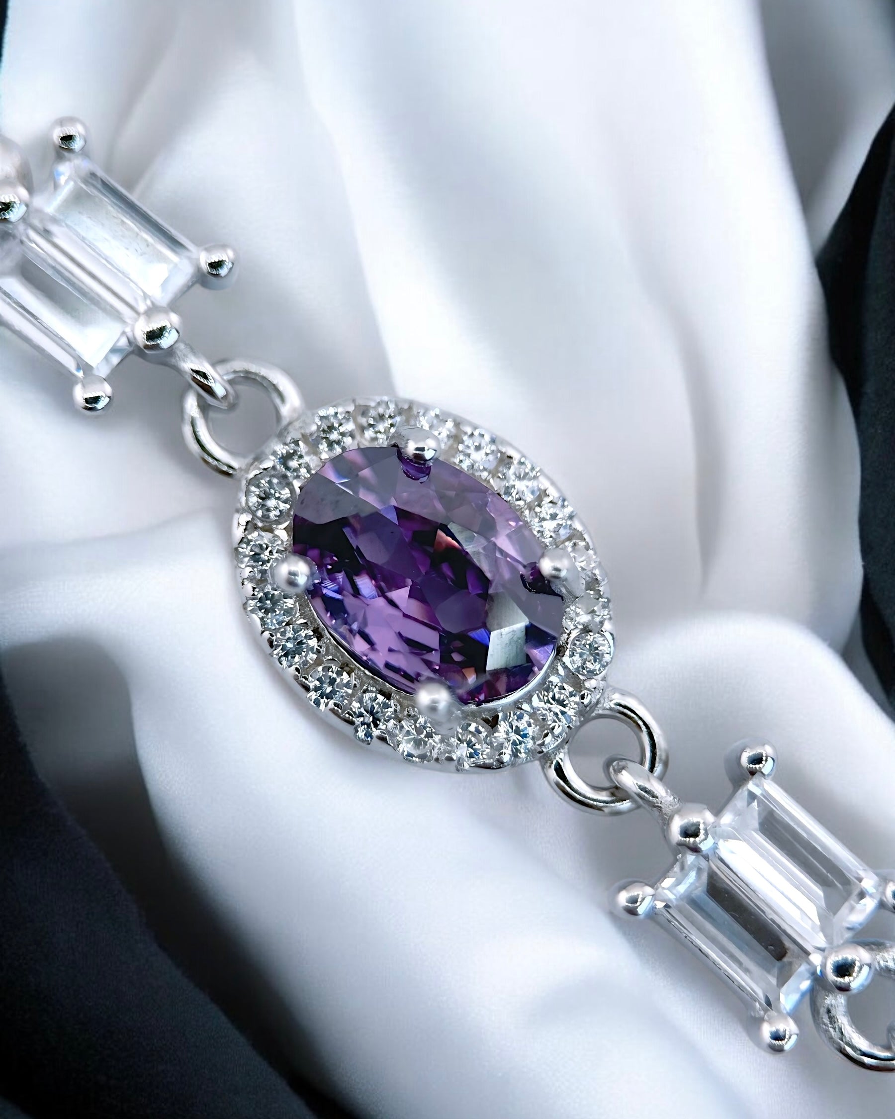Zilara Gem Square Pave Deep Hang Bracelet - Zilara Store