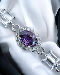 Zilara Gem Square Pave Deep Hang Bracelet - Zilara Store