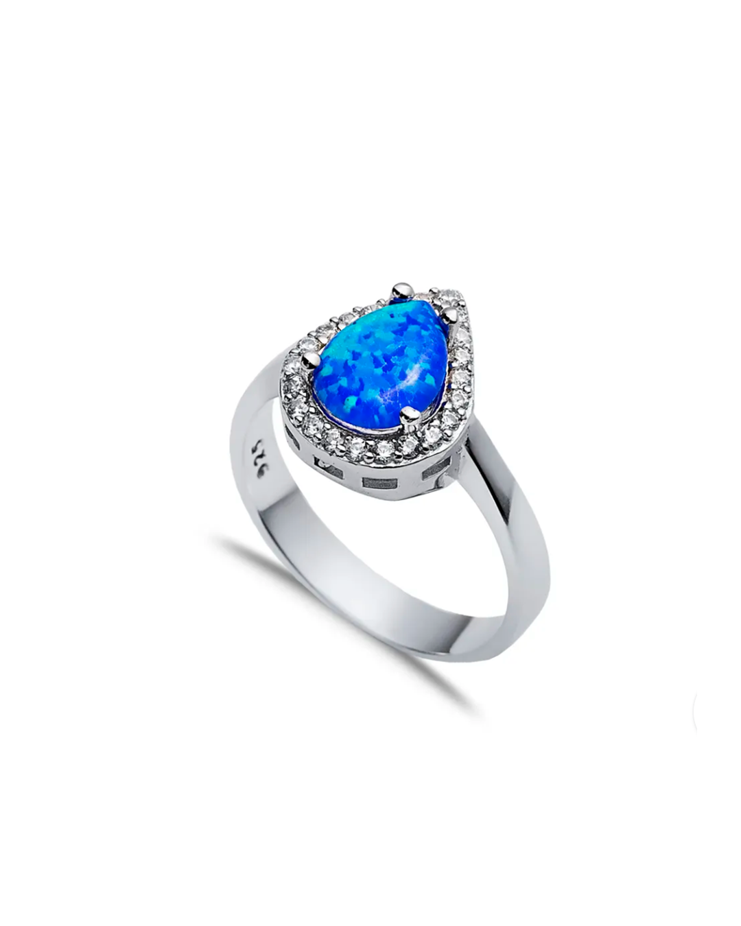 Zilara Blue Opal Drop Ring -Blue Opal Edition