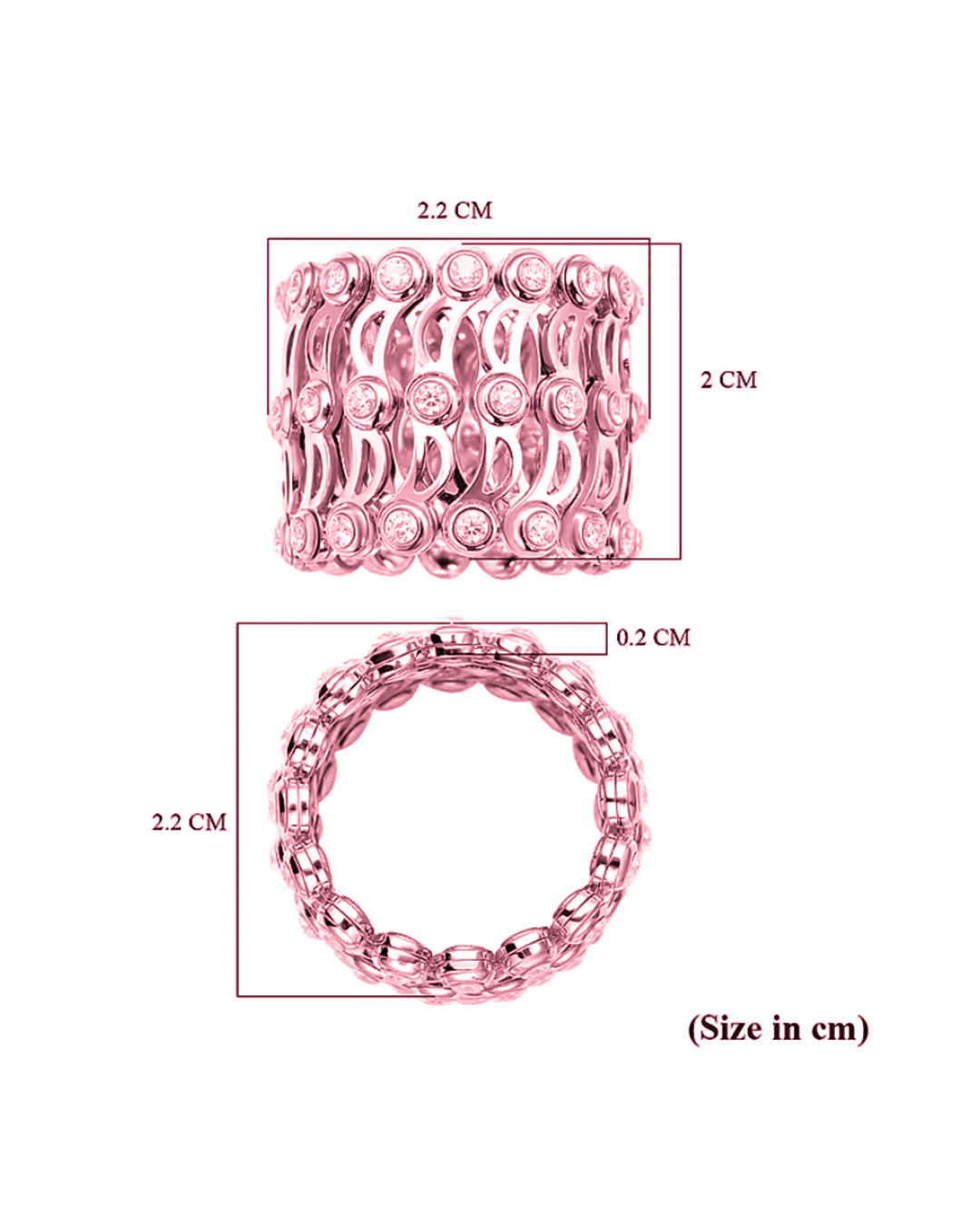 Zilara Versa Bracelet - Convertible Ring Bracelet (Rose Gold)
