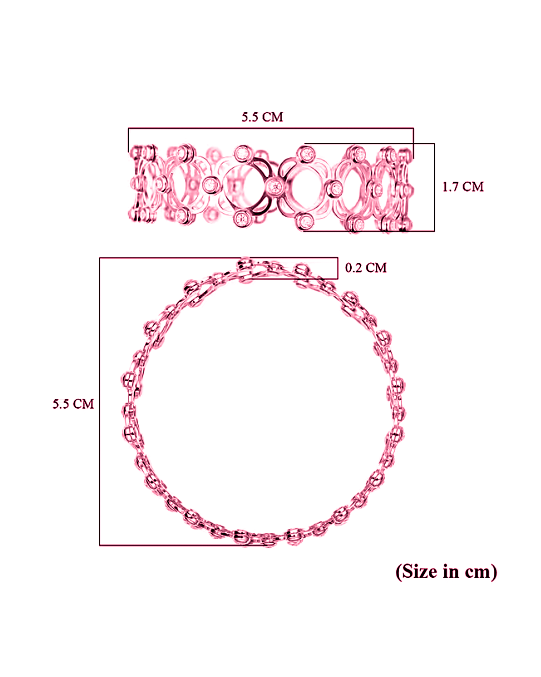 Zilara Versa Bracelet - Convertible Ring Bracelet (Rose Gold)