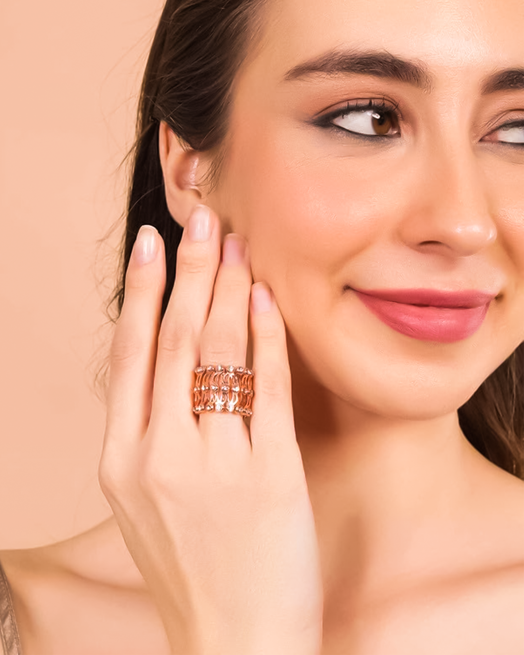 Zilara Versa Bracelet - Convertible Ring Bracelet (Rose Gold)