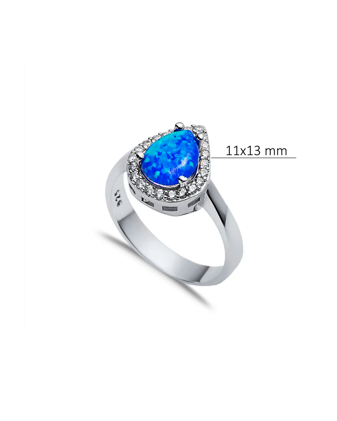 Zilara Blue Opal Drop Ring -Blue Opal Edition